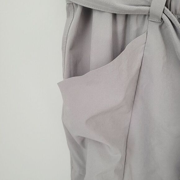 Athleta Skyline II Paper Bag Waist Pants in Light Grey Size 14 Tall - Picture 9 of 12